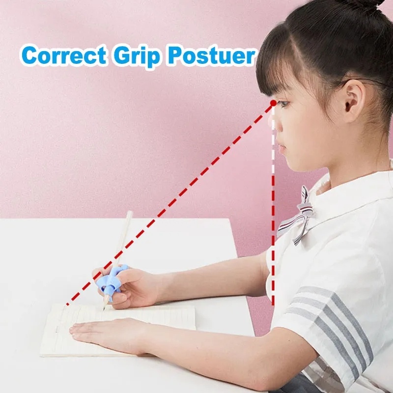 [Grosir] Tempat Pensil Korektor Lima Jari Silikon Kualitas Tinggi Cocok Untuk Anak Usia 6-12 Tahun Korektor Postur Tulisan Pemula Anti Pakai Pelindung Jari