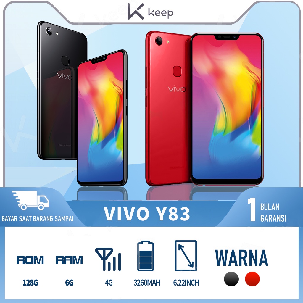 COD Hp VIVO Y83 Ram 6/128 6.22inch Baru Fullset Garansi 12 Bulan Termurah