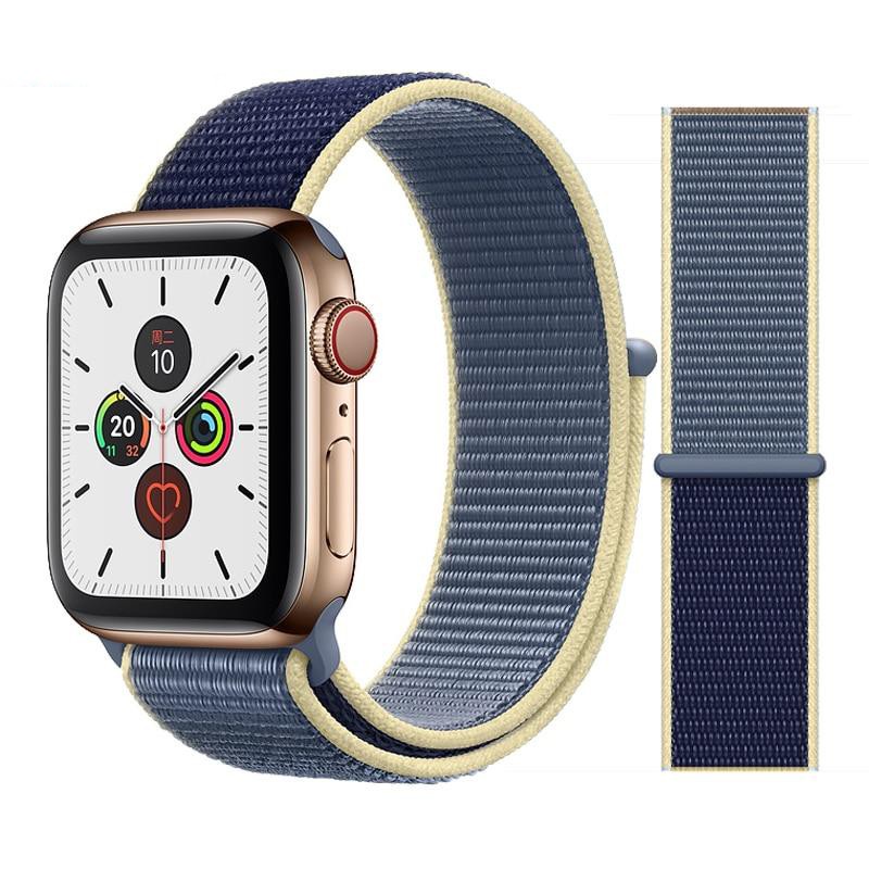 Nylon Strap for iWatch Series 10 9 8 7 6 SE 5 4 3 2 44 mm 40mm 42mm 38mm Watchband Sport Loop Watch Band