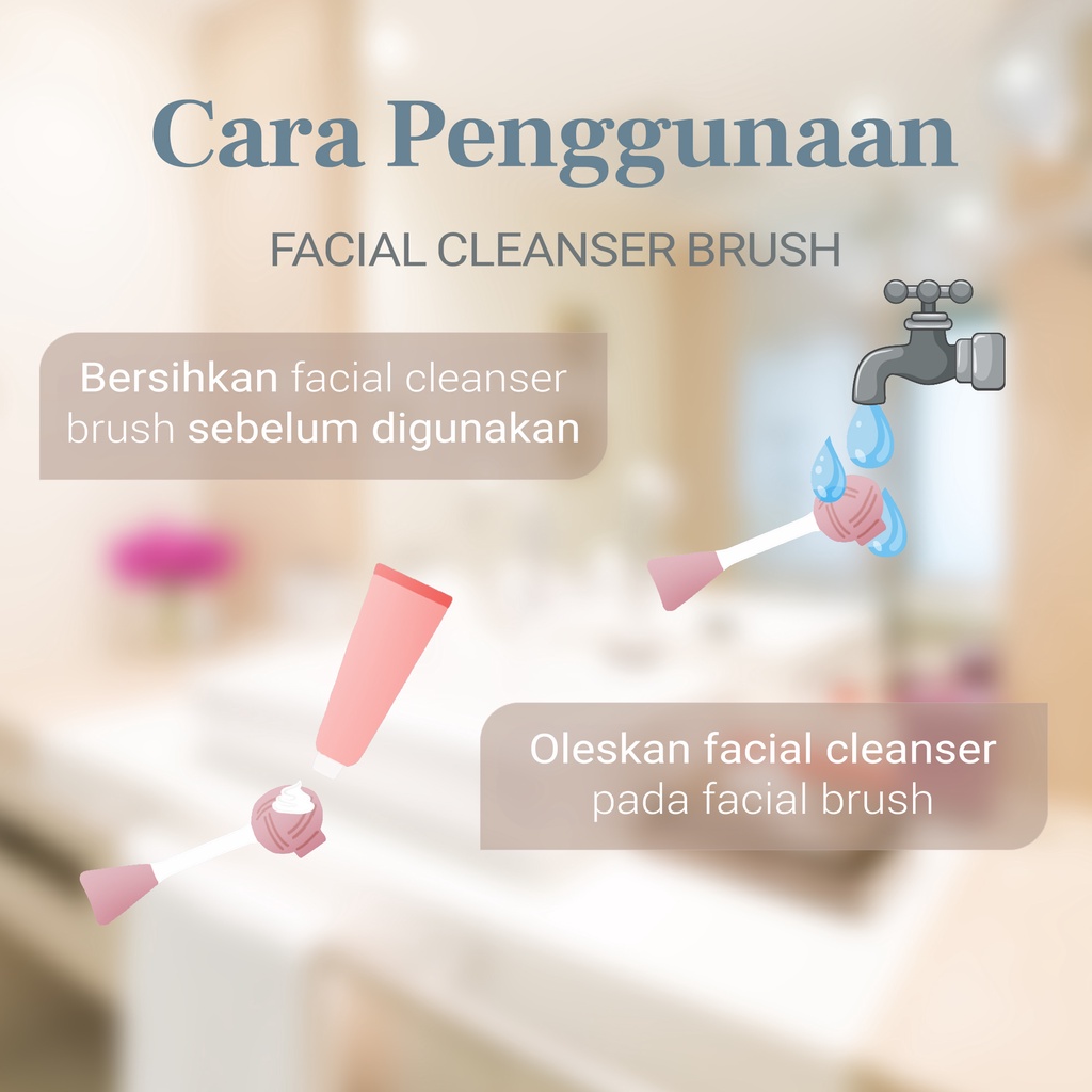 LUME Facial Cleanser Foam Brush Sikat Wajah Silikon