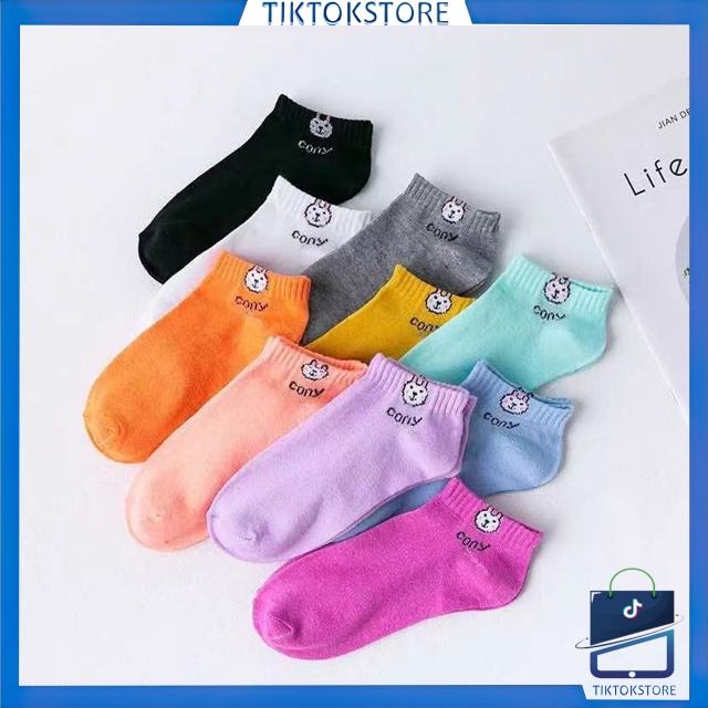 TIKTOK - D2039 Kaos Kaki Pendek Dewasa K5693 / Kaos Kaki Cony Pendek / Kaos Kaki Semata kaki / Kaos Kaki Ankle Socks / Kaos Kaki Coni