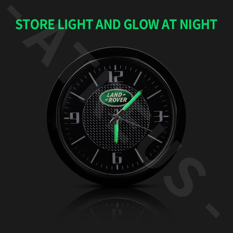 Jam Quartz Mini Mobil Land Rover luminous Interior Center Console Vent Clock Decoration Untuk Land Rover Freelander 2fender Range Rover Evoque Velar DISCOVERY Sport