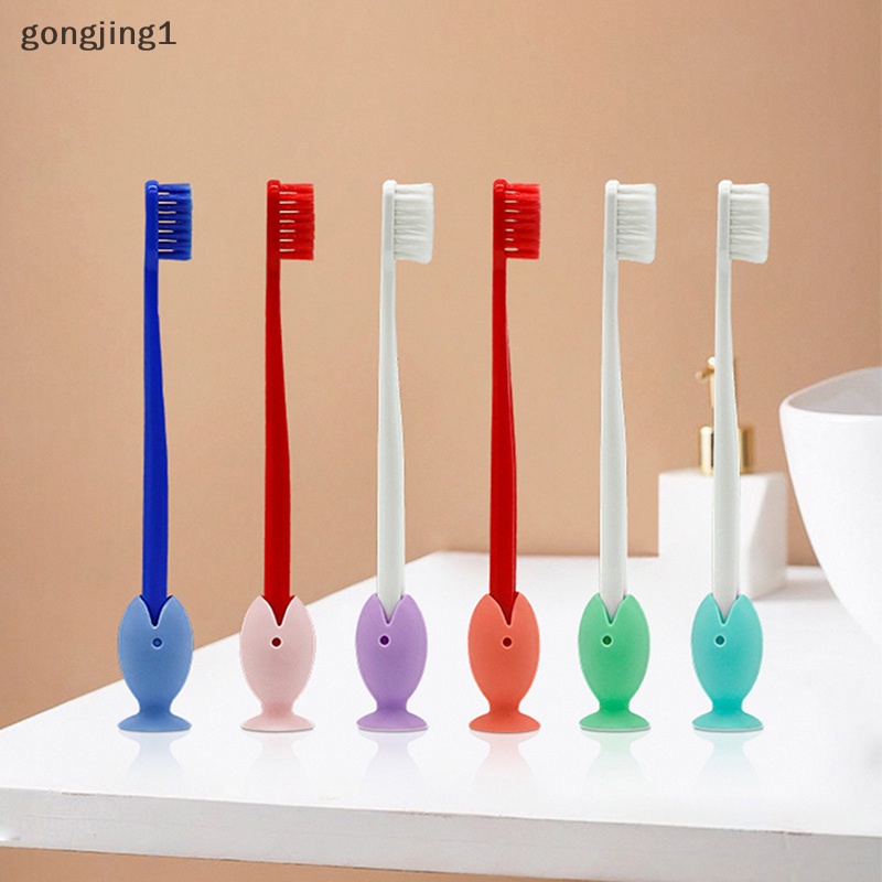 Ggg Kartun Hewan Tempat Sikat Gigi Silikon Ikan Kecil Toothbrush Head Covers Portable Travel Toothbrush Penutup Kepala Pelindung ID