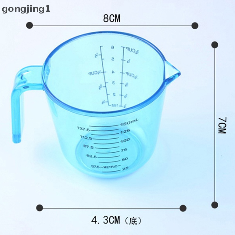 Ggg Gelas Takar Bening Plastik 150ml Gagang pour spout home kitchen tools ID