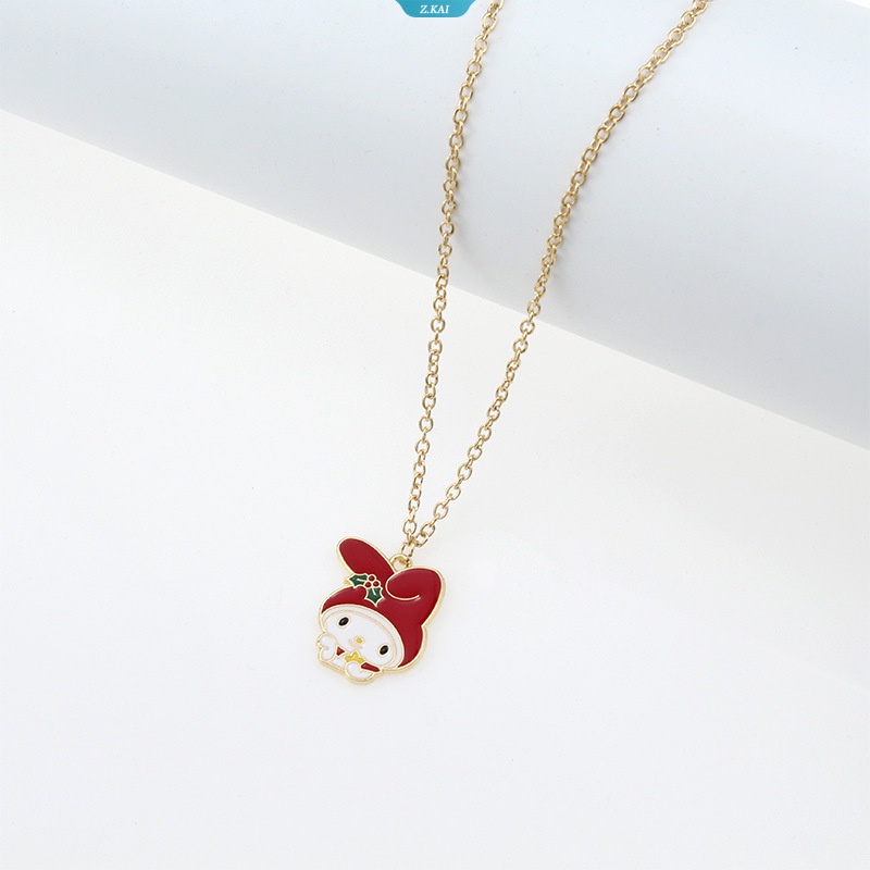 Anime Kawaii Sanrio Kuromi Kalung My Melody HelloKitty Bad Badtz Maru Gadis Hati Paduan Manis Rantai Klavikula Gadis Hadiah Ulang Tahun [ZK]