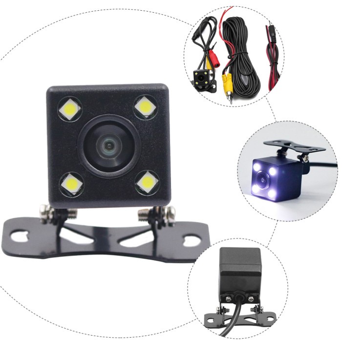 Kamera Mundur Belakang Mobil 4 LED Night Vision Car REar View Camera