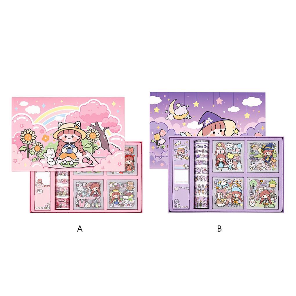 Huit 100X Lucu Stiker Memo Note Stationery Set Perekat Diri Indah Serbaguna Berulang Tempel Dekorasi Stiker