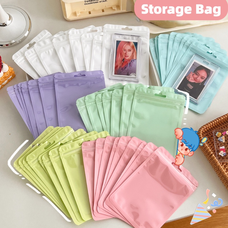 [HOT Sale] Kantong Penyimpanan Transparan Sealing Organizer Warna Warni Serbaguna Reusable Plastik Menebal Sealing Bag Anti-Oksidasi Serbaguna Portable