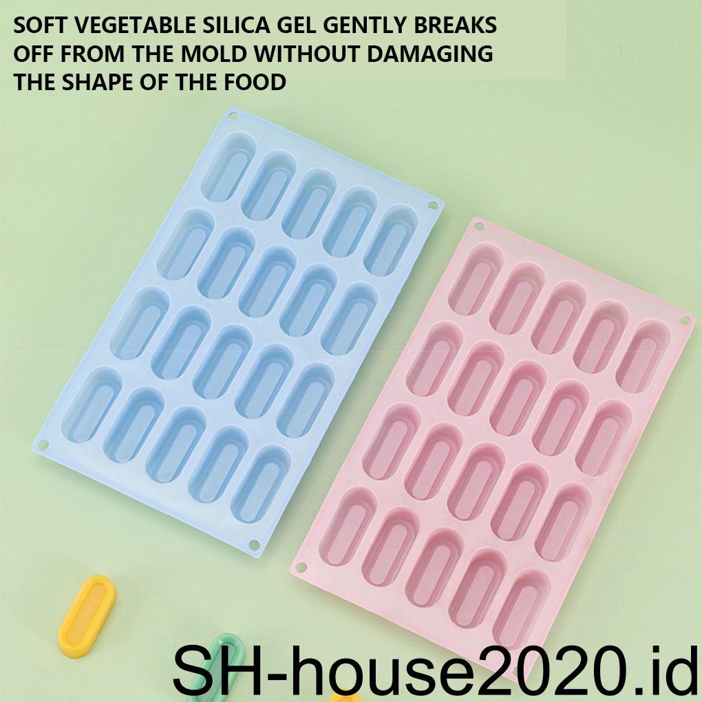 20-grid Cetakan Fondant Kue Anti Lengket Silikon Dessert Sugarcraft Cetakan Bakeware Baking Molds Alat Bakery Rumahan