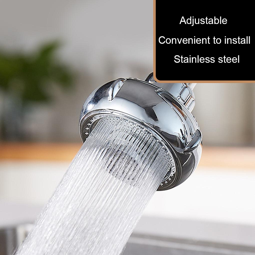 Faucet Extender Stainless Steel Hemat Air Berputar 360derajat Fleksibel Adjustable Tap Adaptor Ekstensi Konektor Spout Spray
