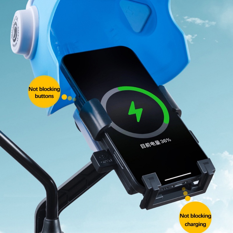 Kreatif Rotatable Helm Pemodelan Stang Motor Phone Holder/Sepeda Dilepas GPS Navigasi Sunshield Bracket