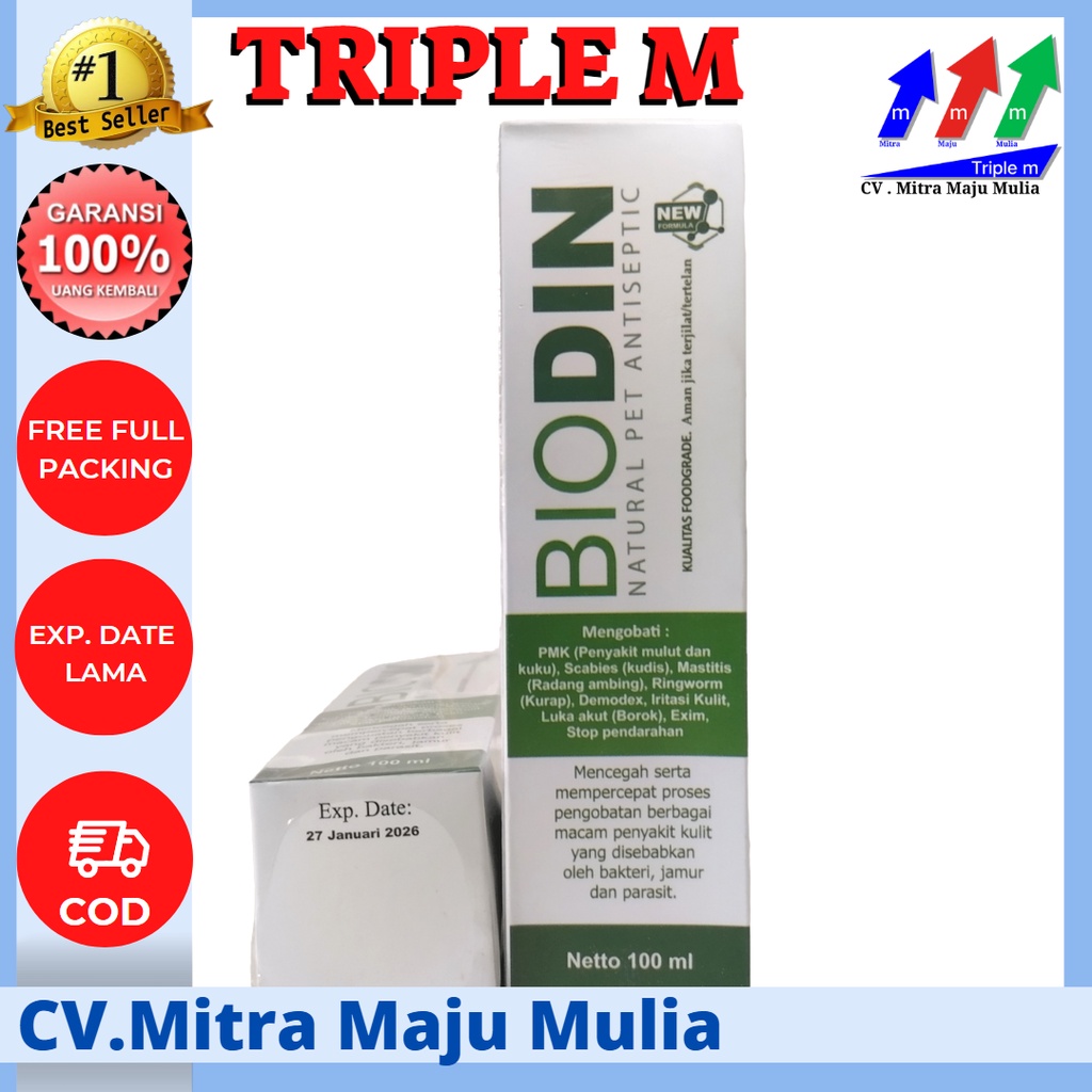 BIODIN Spray 100 ml dan 250 ml TRIPLE M