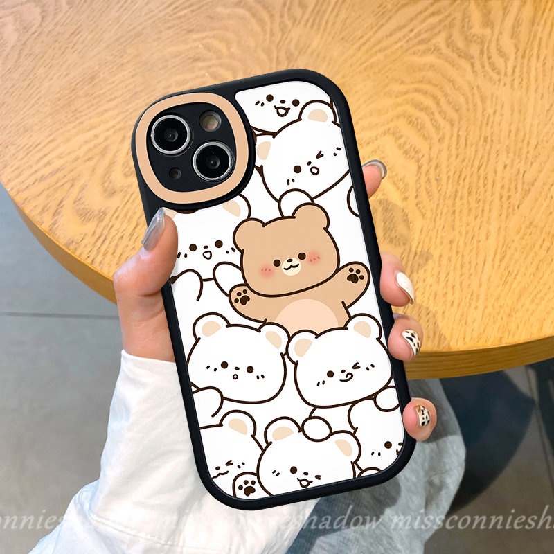 Casing Tpu Lembut Untuk Infinix Hot9 10 11 Play Hot9 10s 11s 10 11 10T 10 Lite Infinix Smart6 5catatan8 Kartun Lucu Indah Beruang Teh Susu Pola Papan Catur Casing Ponsel Anti Jatuh