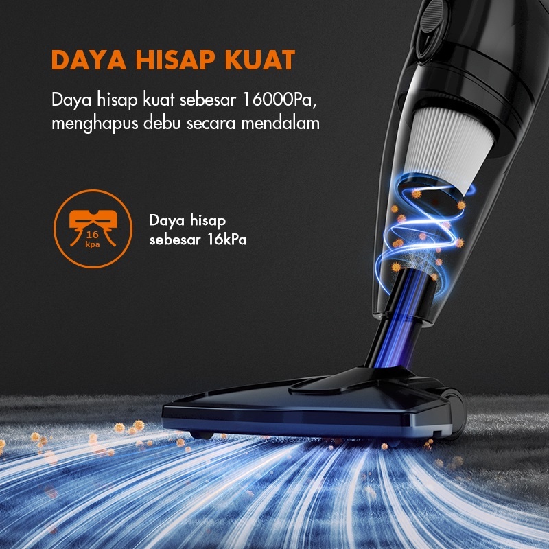 Gaabor Vacuum Cleaner Kapasitas Multifunction 2-in-1Mini Handheld Light  Clean Dual Use Vacuum Strong Suction  Easy Cleaning Penyedot Debu / GVCW-M15A02