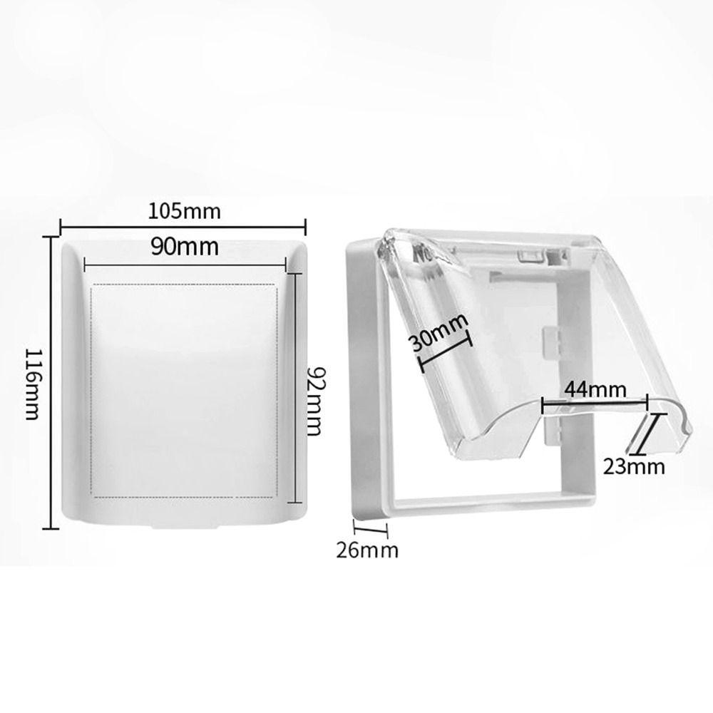 Populer 1Pcs Saklar Penutup Pelindung Perlengkapan Stop Kontak Kamar Mandi Kotak Anti Cipratan Stop Kontak Perlindungan Yang Dipasang Di Dinding
