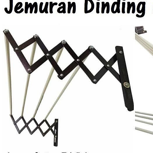 Jemuran Tempel Dinding / Jemuran Dinding Lipat Fleksible