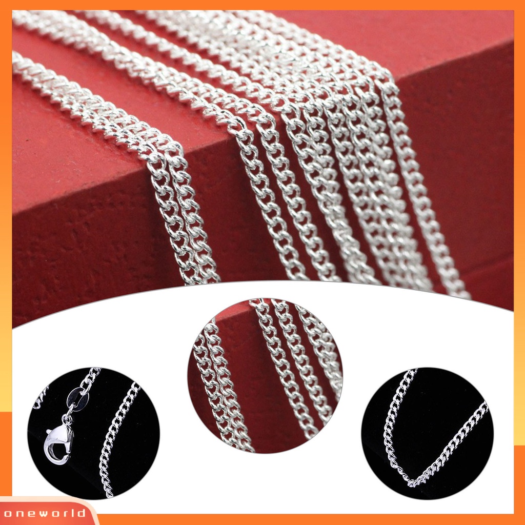 [ONE] Hip Hop Warna Perak Rantai Kalung Tembaga Tebal Panjang Unisex Necklace Jewelry Accessory