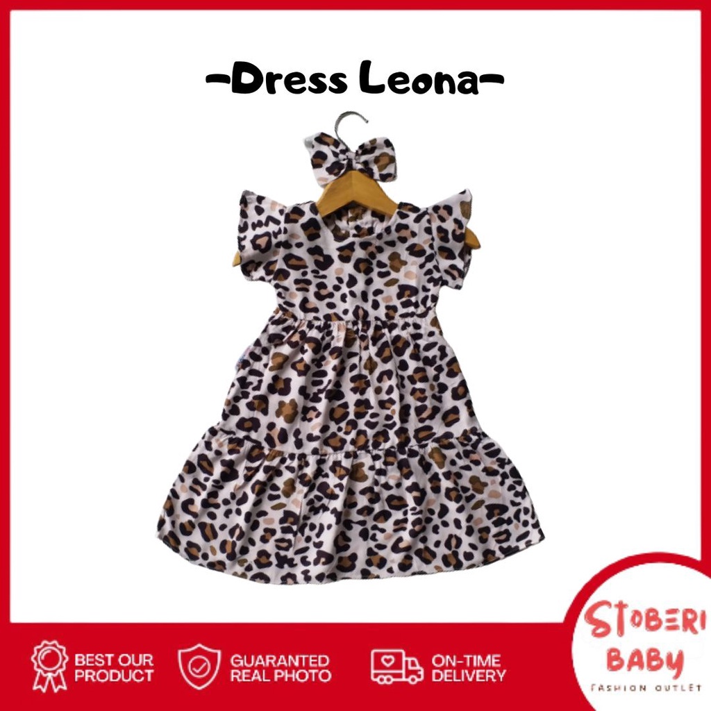 stoberi baby - BBB DRESS LEONA dress anak perempuan bayi motif bunga lucu free headband