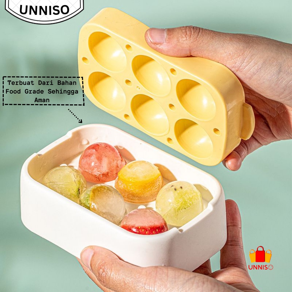 UNNISO - Cetakan Es Batu Bola Frozen Bahan Silicone Food Grade