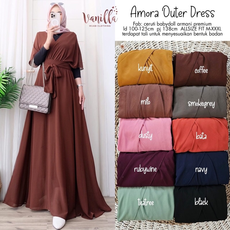 AMORA OUTER DRESS ORI VANILLA