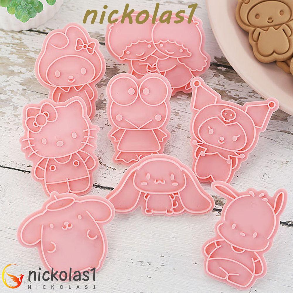 Nickolas1 Cetakan Biskuit 8pcs/Set Hadiah Pesta Pressable Pastry Bakeware Baking Tools Aksesoris Dapur Cookie Cutter Set