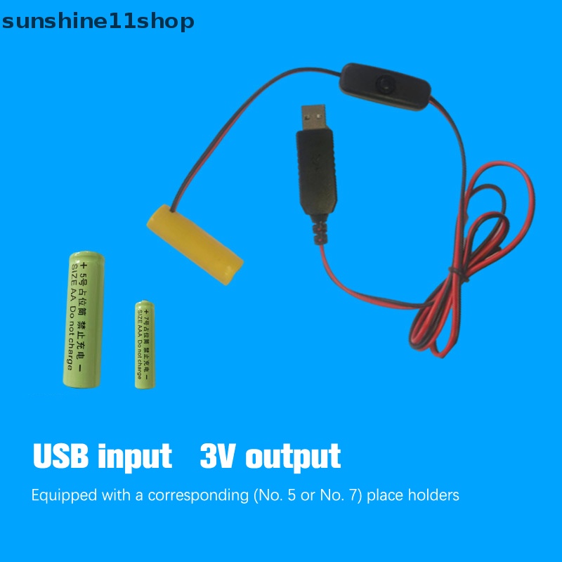 Sho Dummy Adapter USB Power Supply Switch Kabel Ganti Untuk Remote Kamera Mainan LED Strip N