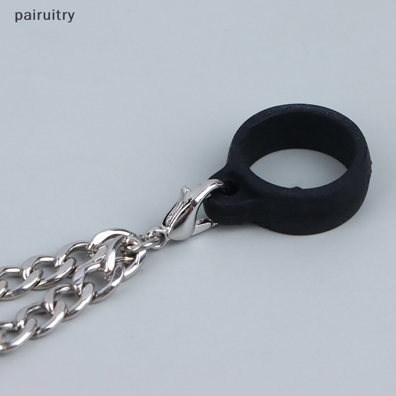 Prt Tali Leher Rantai Gantung Logam Portabel Anti Hilang Lingkaran Cincin Silikon Lanyard PRT