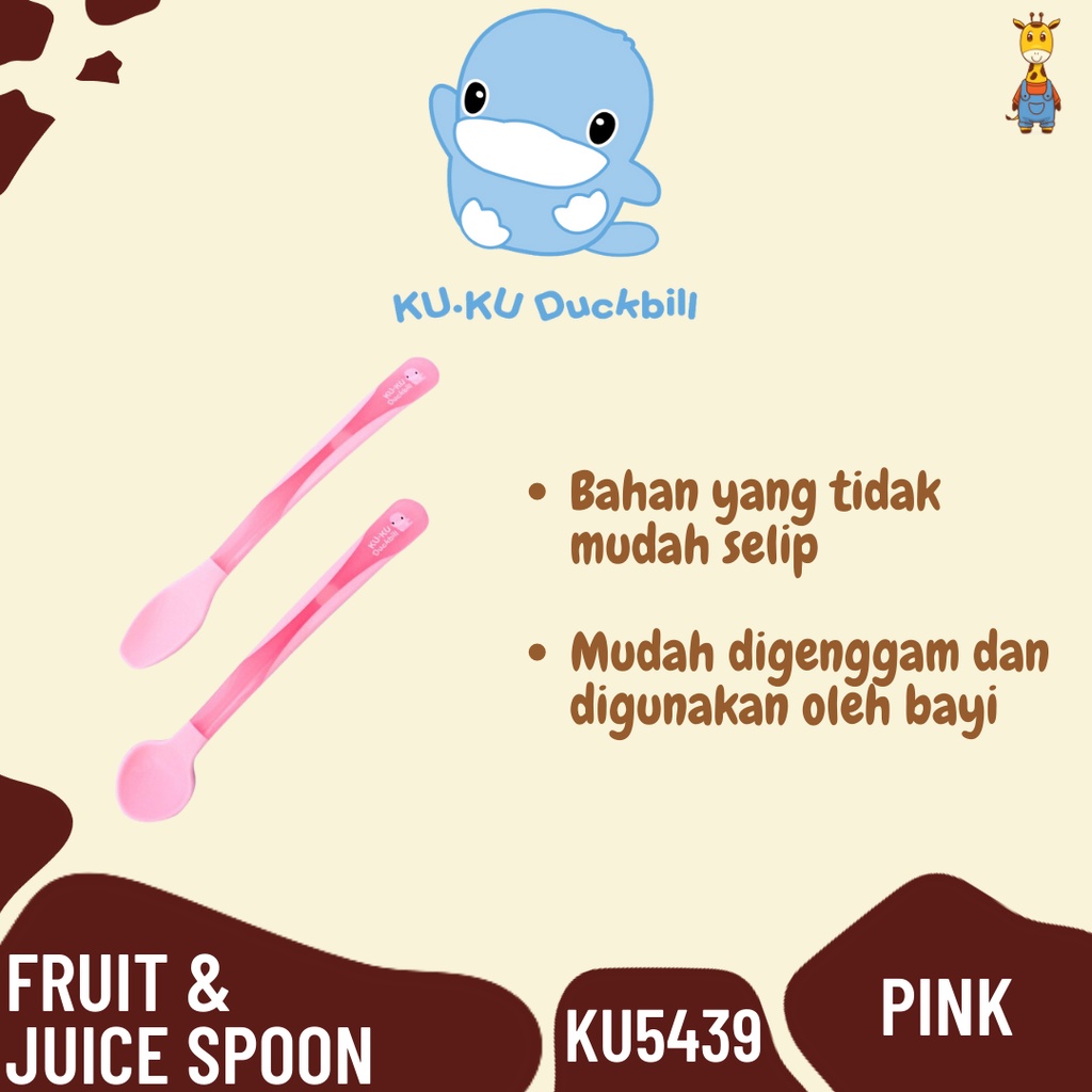 Kuku Duckbill Fruit &amp; Juice Spoon KU5439 / Sendok Bayi