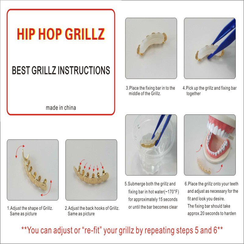 1pc/1 Pasang Rock Hip Hop Behel Lapis Emas Cross Grills Tooth Hollow Single Grillz Tooth Cap Behel Berlian Imitasi Klip Gigi