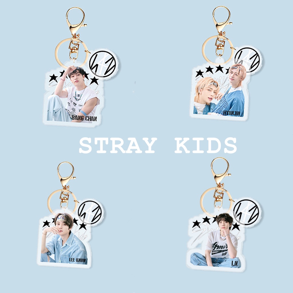 1pc Album Baru STRAY KIDS 5-STAR Acrylic Key Chain Straykids Gantungan Kunci Gantung Atas