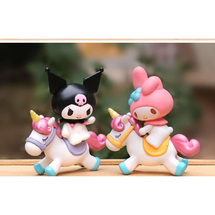 6buah /set Dari Mainan Boneka Action Cinnamoroll Kuromi MyMelody Kartun Lucu Baru, Dekorasi Kue Buatan Tangan