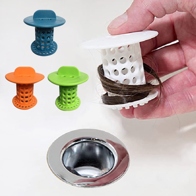 Catcher Floor Drain Penangkap Rambut Anti-menyumbat Wastafel Dapur Saringan Penguras Deodoran Filter Stopper Mandi Plug Shower Penutup Selokan Aksesoris Kamar Mandi