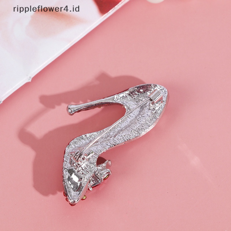 {rippleflower4.id} Bros Pin Fashion Tumit Tinggi Gadis Kreatif Koleksi Hadiah Besar Untuk Gadis~