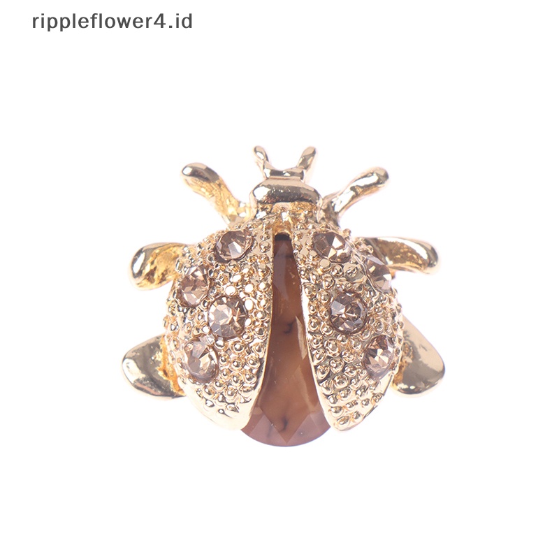 {rippleflower4.id} Fashion Lucu Serangga Bros Lencana Pin Hewan Pesta Santai Setelan Korsase Hadiah~