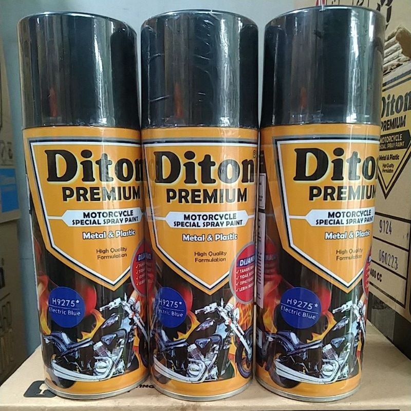 pilok Diton premium electric blue 9275 400cc pilox biru tua cat semprot tahan bensin