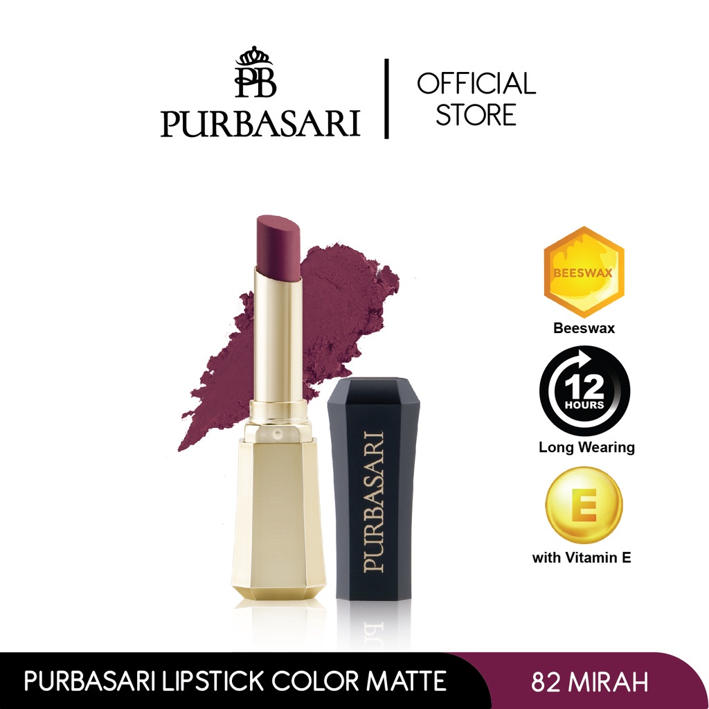 Purbasari Lipstik Matte / Lipstick Color Matte / Lipstick Matte Purbasari