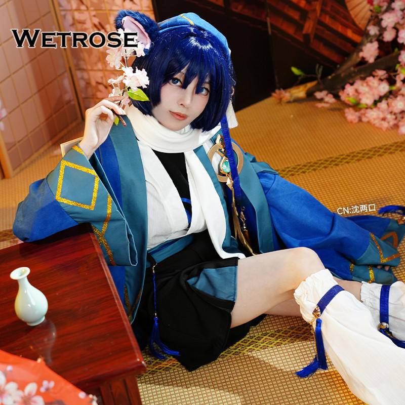 【Wetrose】 New Doujin Genshin Impact Cosplay Costume Wanderer Scaramouche Baby Derivative Costume Women Cat Girl Cosplay Set