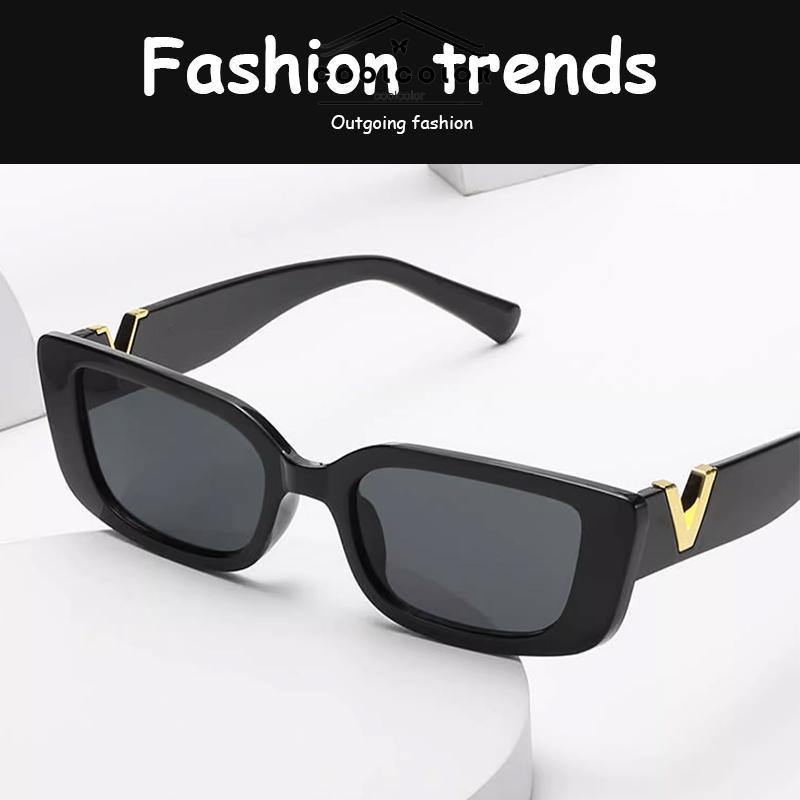 COD❤️Kacamata Hitam INS Fashion Kacamata Hitam Retro Gaya Sunglass Dengan Women- cl