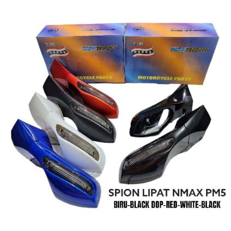 King Diamond89 - Spion Nmax Lipat + Lampu Sen Bahan Plastik Abs Akai Racing