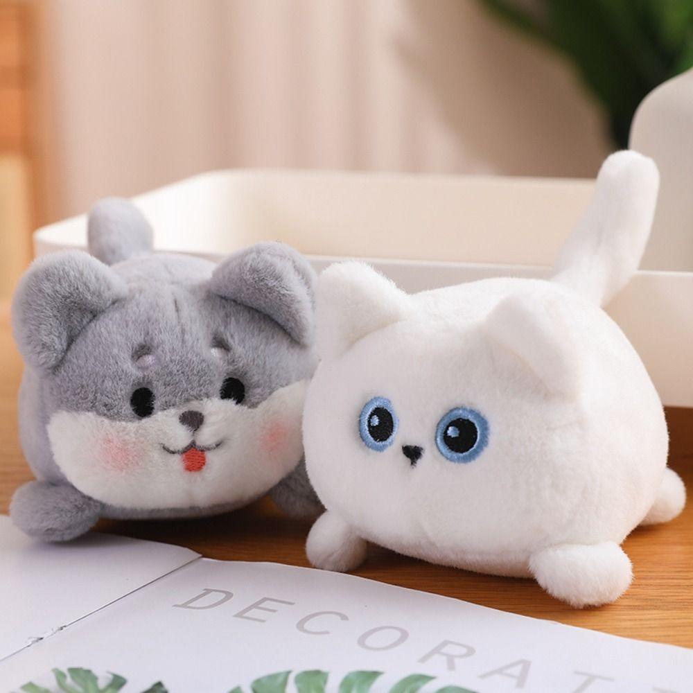 Lanfy Ekor Menggoyangkan Boneka Kucing Lembut 11cm Lucu Bergerak Dan Ayunan Tarik Tali Akan Bergerak Dan Ayunan Puppy Dog String Mainan Mewah