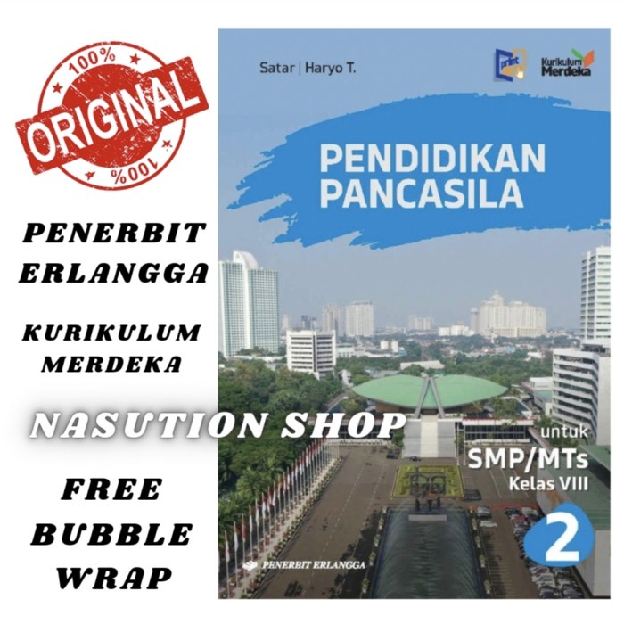 

Buku Pendidikan Pancasila Kelas 2 / 8 SMP Erlangga Kurikulum Merdeka