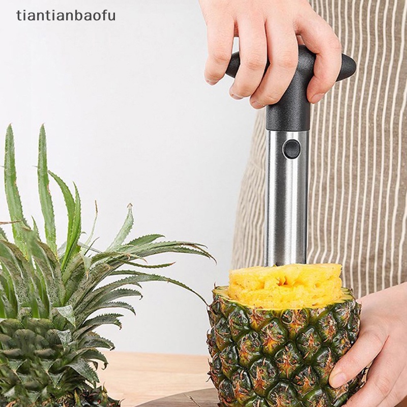 [tiantianbaofu] 1pcs Stainless Steel Pineapple Corer Slicer Peeler Pineapple Core Remover Pemotong Nanas Pine Apple Peeler Pemotong Buah Manual Slicer Alat Masak Dapur Boutiqu