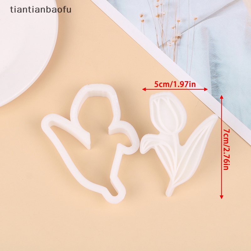 [tiantianbaofu] Cetakan Kue Kering Bentuk Bunga Ditekan Tangan Cookie Mold Dekorasi Kue Baking Tool Butik