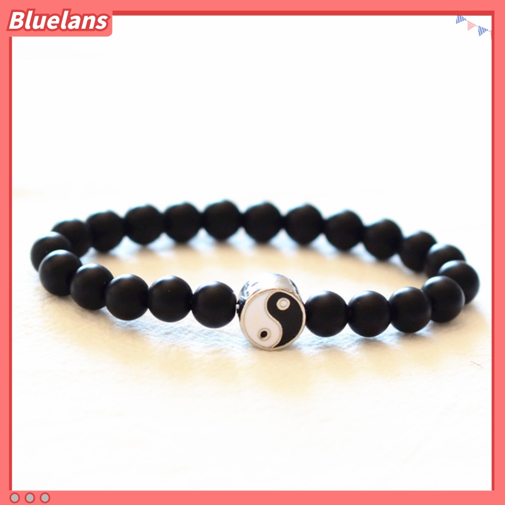 [BLS] Fashion Klasik Putaran Yin Yang Beads Unisex Gelang Pecinta Pasangan Perhiasan Hadiah