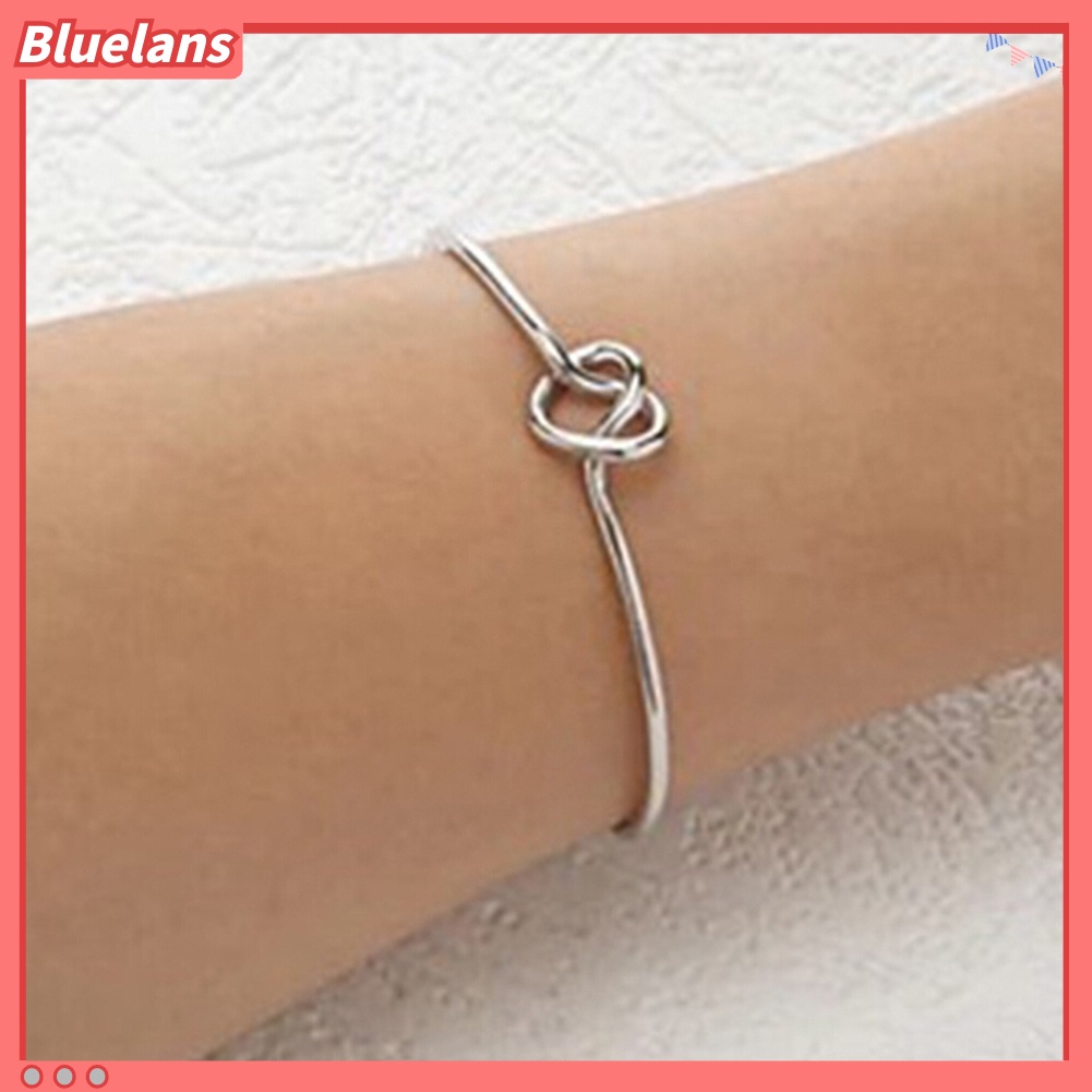 [BLS] Fashion Wanita Elegan Gaya Sederhana Perhiasan Simpul Adjustable Terbuka Gelang Bangle