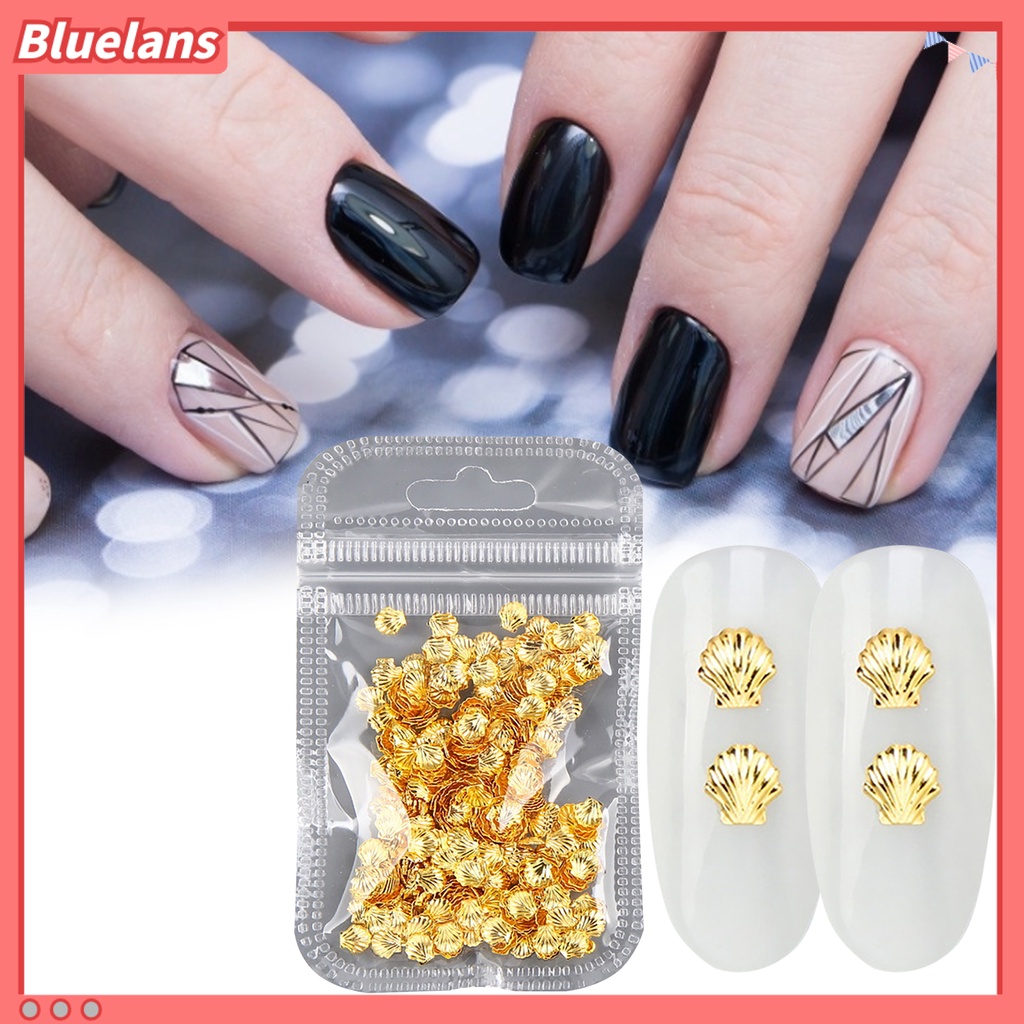 [BLM] 500pcs /Pack Stud Nail Art Desain Hollow Dekorasi Kuku Logam Fashion Manicure Rivet Sequin Untuk Kecantikan