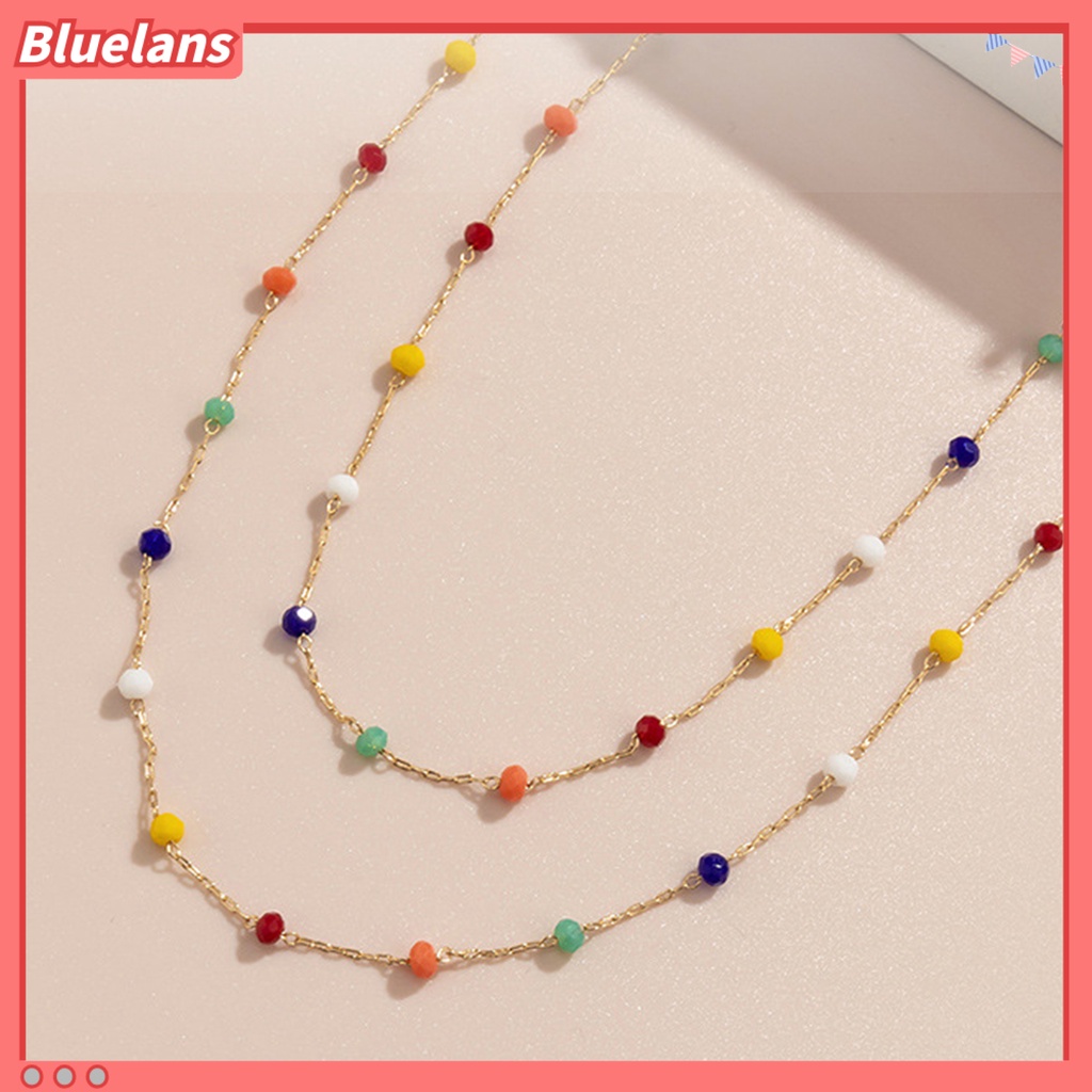 [BLS] Rantai Perut Single Layer Adjustable Wanita Bohemian Manik-Manik Warna-Warni Rantai Pinggang Untuk Penggunaan Sehari-Hari