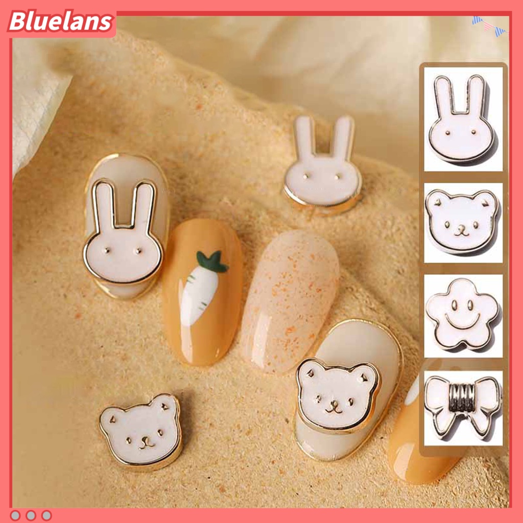 [BLM] 5pcs Hiasan Kuku Bentuk Kartun Tahan Karat Alloy Kartun Beruang Kelinci Bow-tie DIY Nail Art Dekorasi Perlengkapan Kecantikan