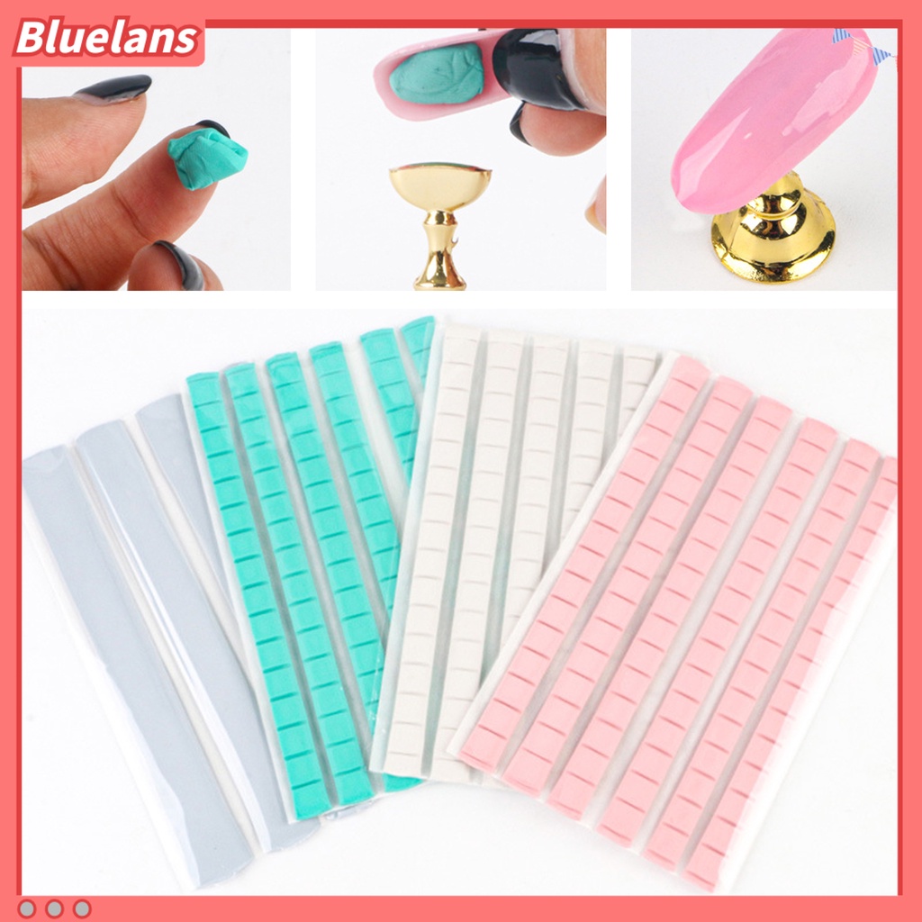 [BLM] Nail Art Clay Anti Lengket Tangan Full Coverage Universal Aman Minimalis Yang Dapat Dilepas Dua Sisi Profesi Reusable Nail Adhesive Lem Clay Manicure Tool