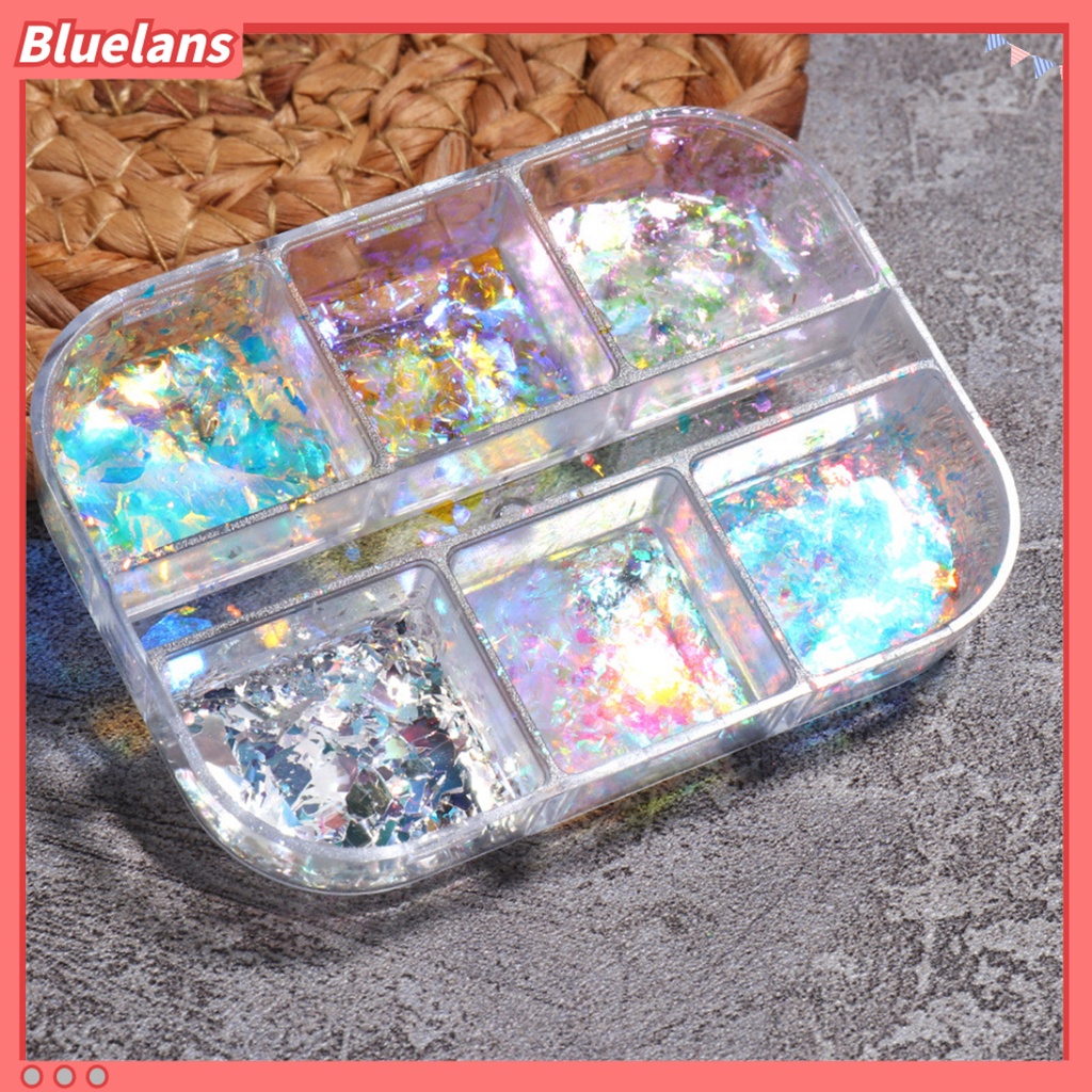 [BLM] 1kotak Paku Sequin Shiny Vibrant Color Plastik Campur DIY Paku Glitters Sequin Manicures Designs Perlengkapan Kuku